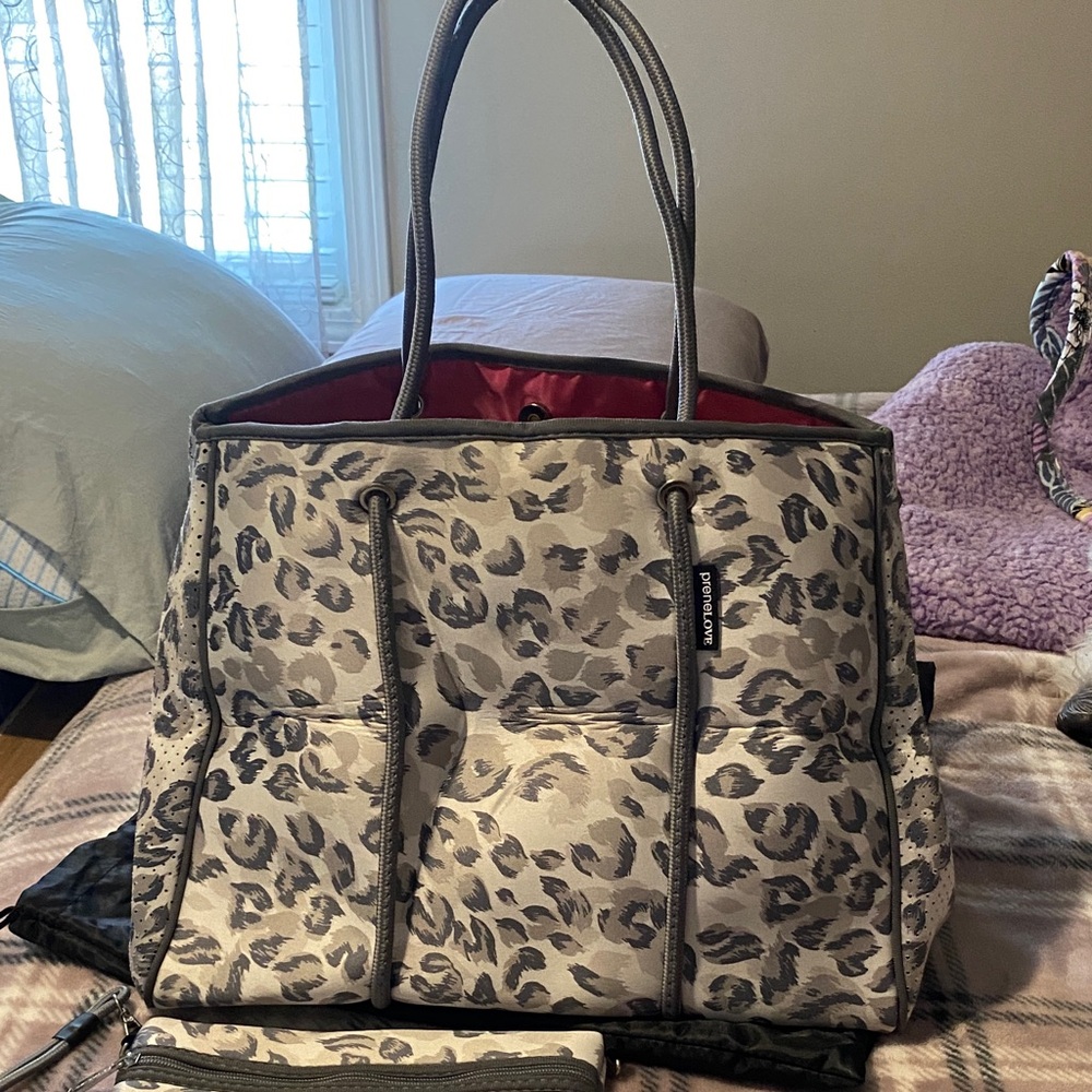 PreneLOVE Leopard Print neoprene Tote Bag